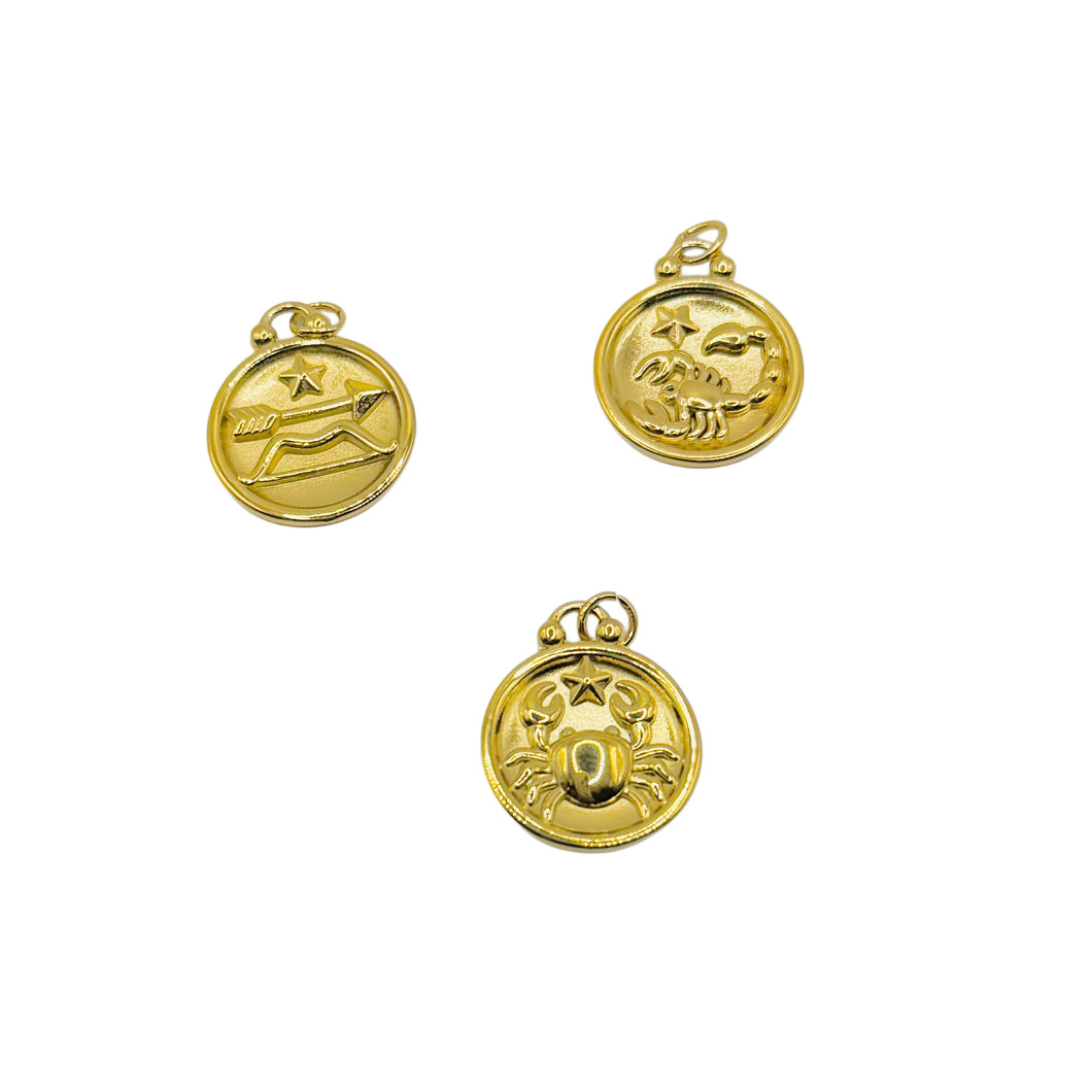 GOLD ASTROLOGY CHARMS