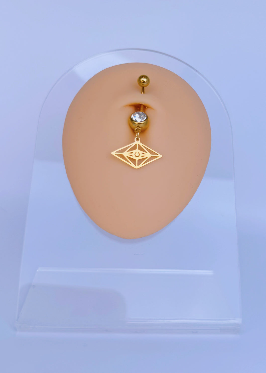 GOLD SLANDER BELLY BUTTON RING