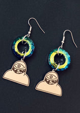 Load image into Gallery viewer, CRYSTAL O RING CYCLOPS EARRINGS
