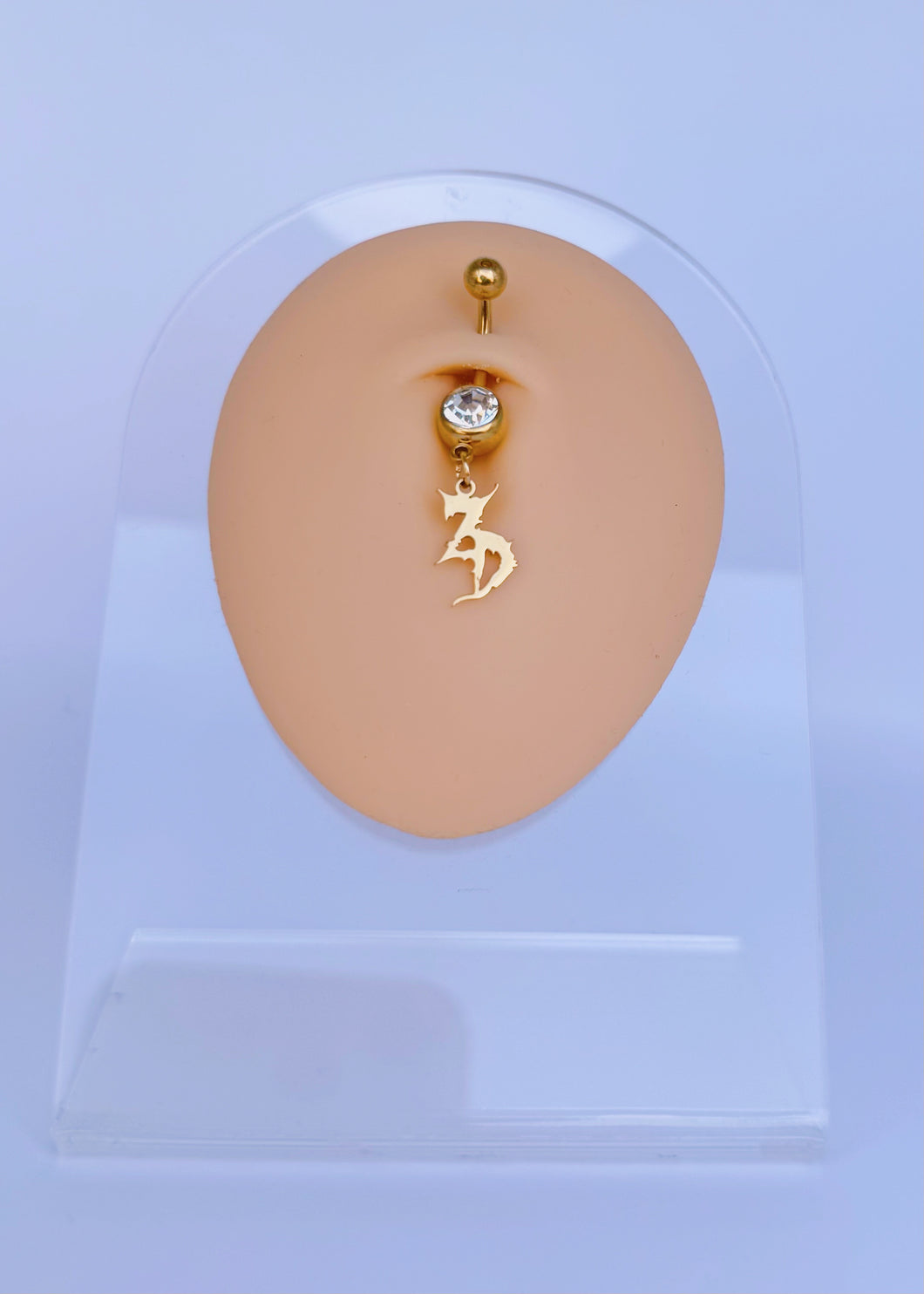 GOLD ZD BELLY BUTTON RING
