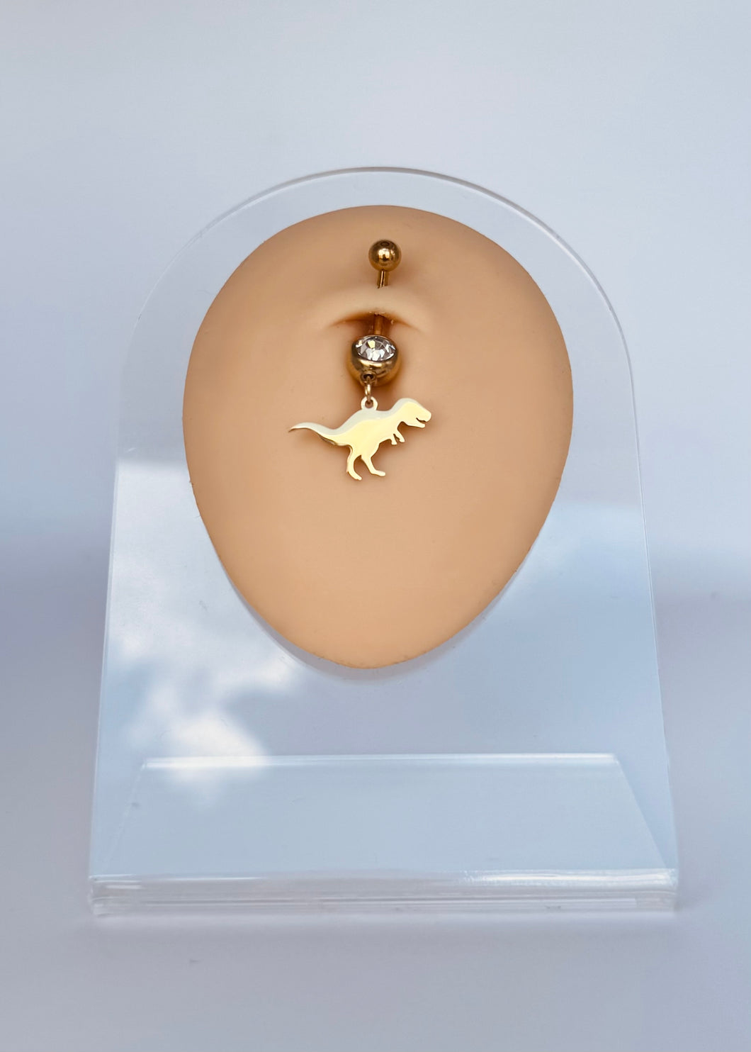 GOLD DINO BELLY BUTTON RING