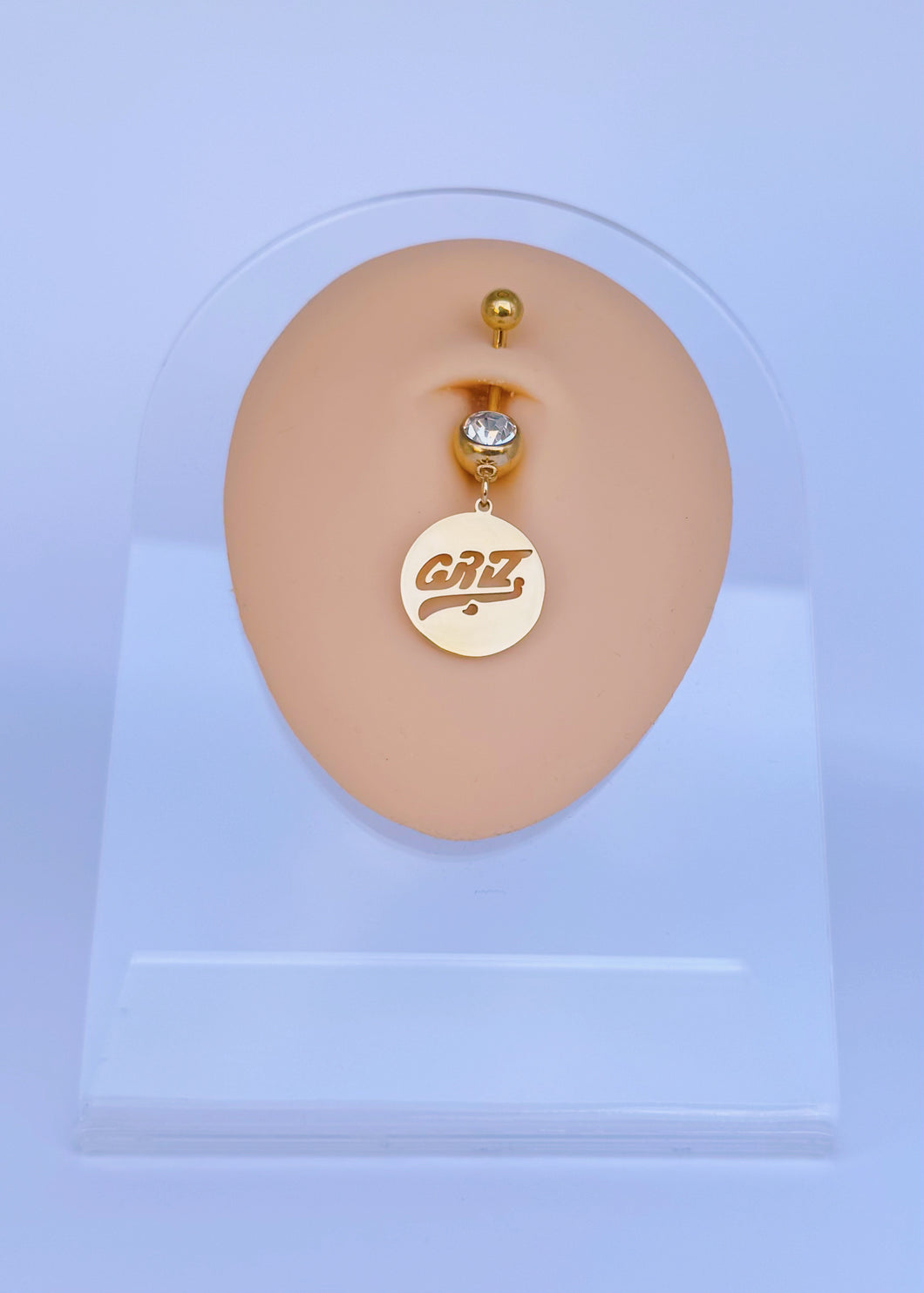 GOLD GRIZ BELLY BUTTON RING