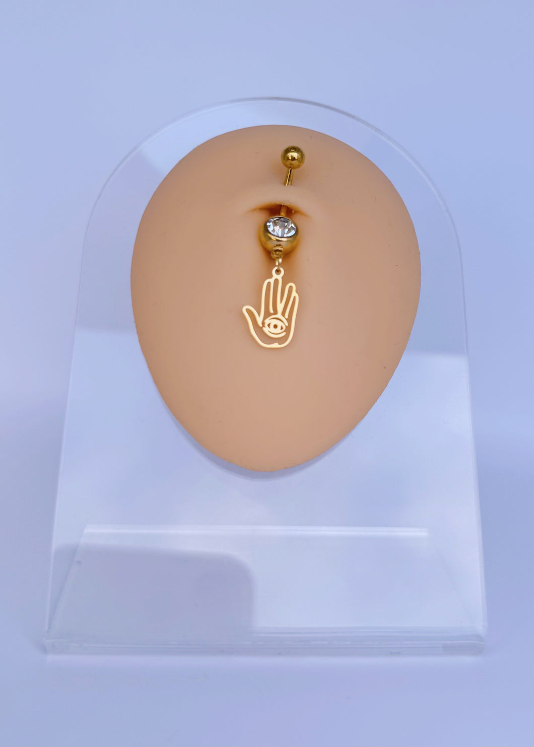 GOLD REZZ BELLY BUTTON RING