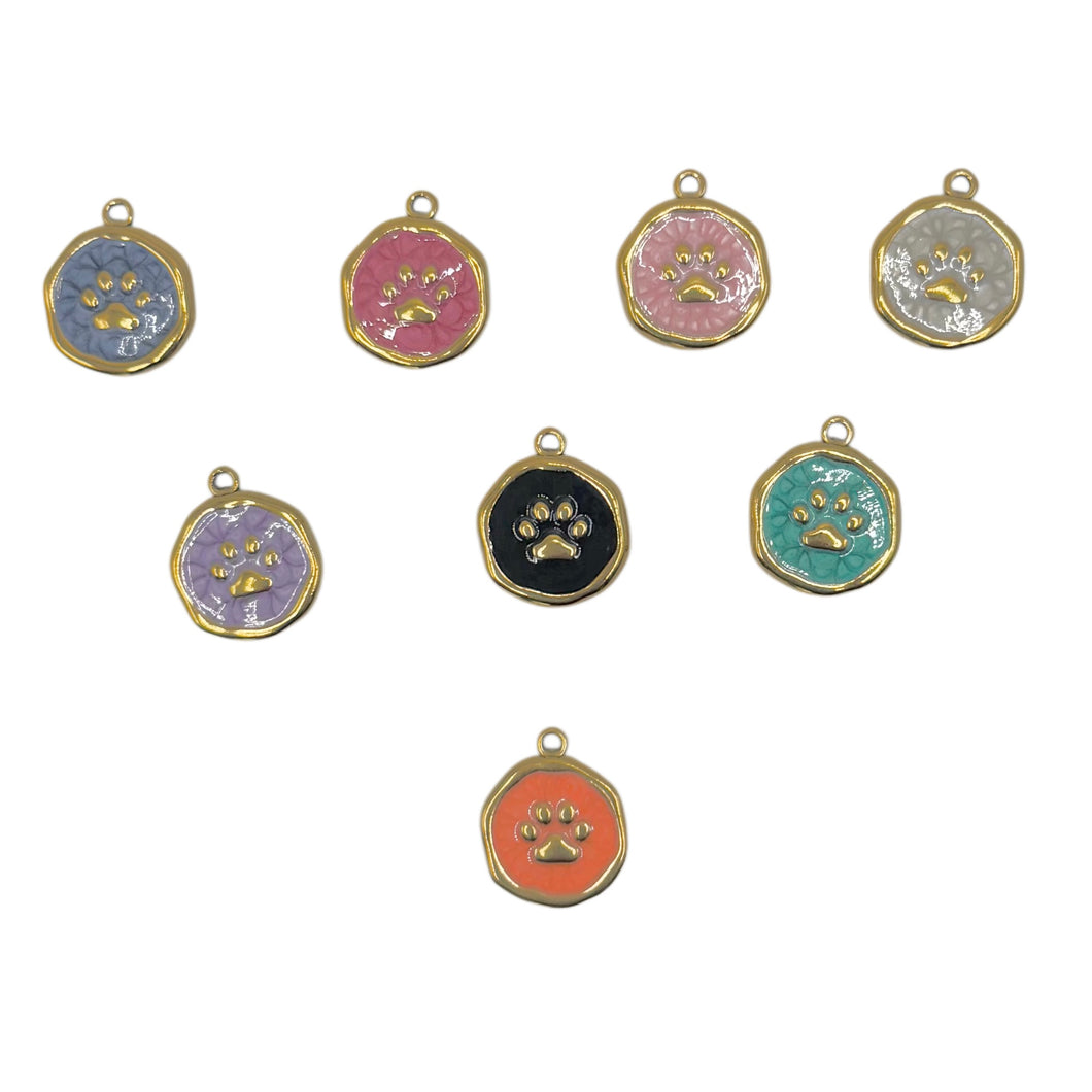 GOLD PAW PRINT CHARMS