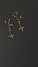 Load and play video in Gallery viewer, GOLD CUSTOMIZABLE STAR  EARRINGS
